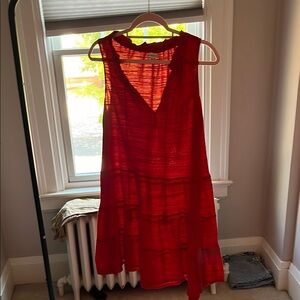 Max Studio Vibrant Red Sleeveless Dress